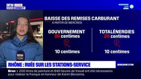Rhône: c'est la ruée dans les stations-service avec la baisse des remises sur le carburant