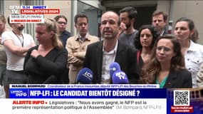 "En fin d'après-midi, nous nous réunirons avec les différentes formations du Nouveau Front populaire", indique Manuel Bompard au sujet du choix d'un candidat du Nouveau Front populaire pour Matignon
