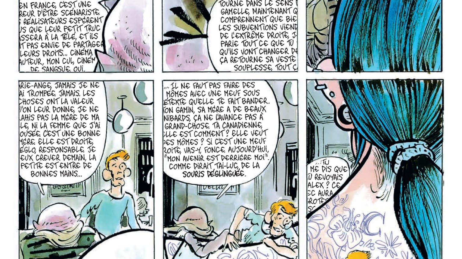 Une planche de "Vernon Subutex" de Luz et Virginie Despentes