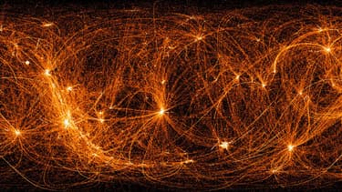 Le ciel en rayons X, photographiée par l'outil NICER de la Nasa.