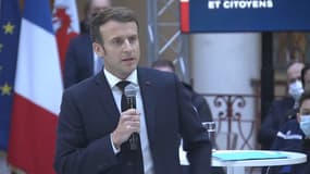 Emmanuel Macron à Nice ce lundi 10 janvier 2022.