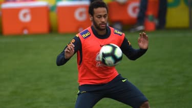 Neymar à l'entraînement ce dimanche