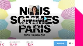 Capture du compte Twitter d'Anne Hidalgo