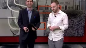 A droite, le journaliste qui a posé la question qui fallait pas à Bastian Schweinsteiger