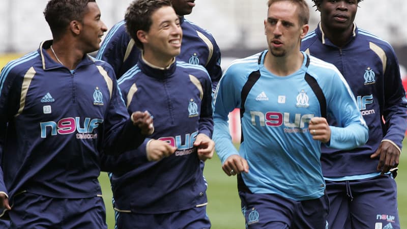 OM : Habib Beye, Samir Nasri et Franck Ribéry en 2006
