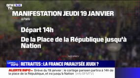 Grève du 19 janvier: le cortège parisien partira à 14h de la place de la République et ira jusqu’à Nation