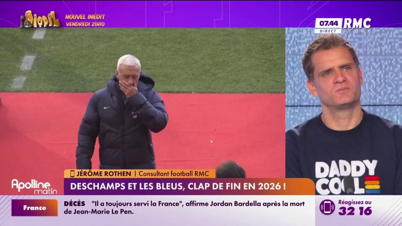 Deschamps et les Bleus, clap de fin en 2026 "Ce n'est pas une bonne