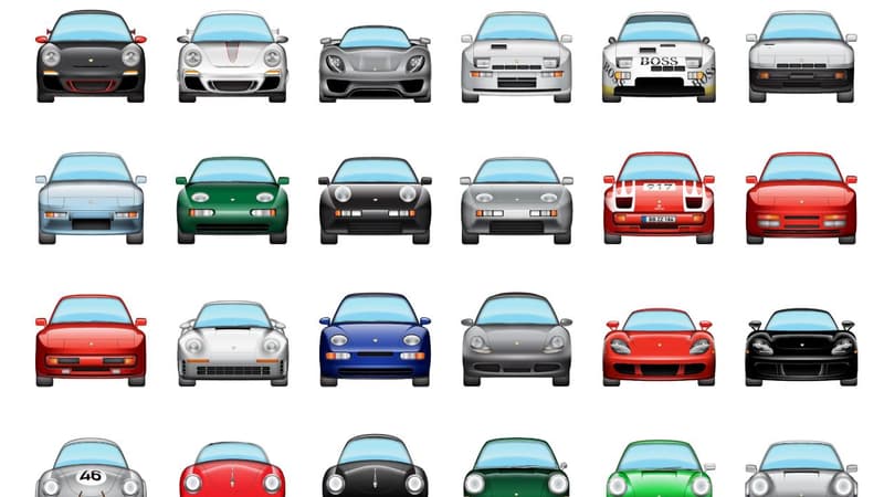 Un pack d'emoji consacré à Porsche sur iOS 10.