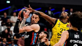 Leopold Cavalière lors de Paris Basket-Fenerbahce, le 29 avril 2025.