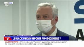 Bruno Le Maire sur le Black Friday: "Nous n'allons pas rouvrir les commerces par une gigantesque opération promotionnelle (...) ce serait irresponsable"