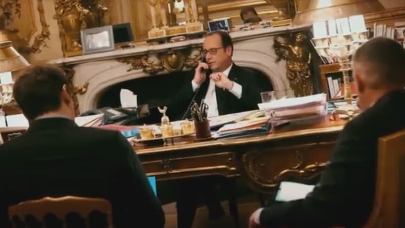François Hollande dans son bureau à l'Elysée