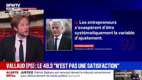 Pour Boris Vallaud (PS), "il est normal que les grandes entreprises paient leur juste part dans une période qui est difficile"