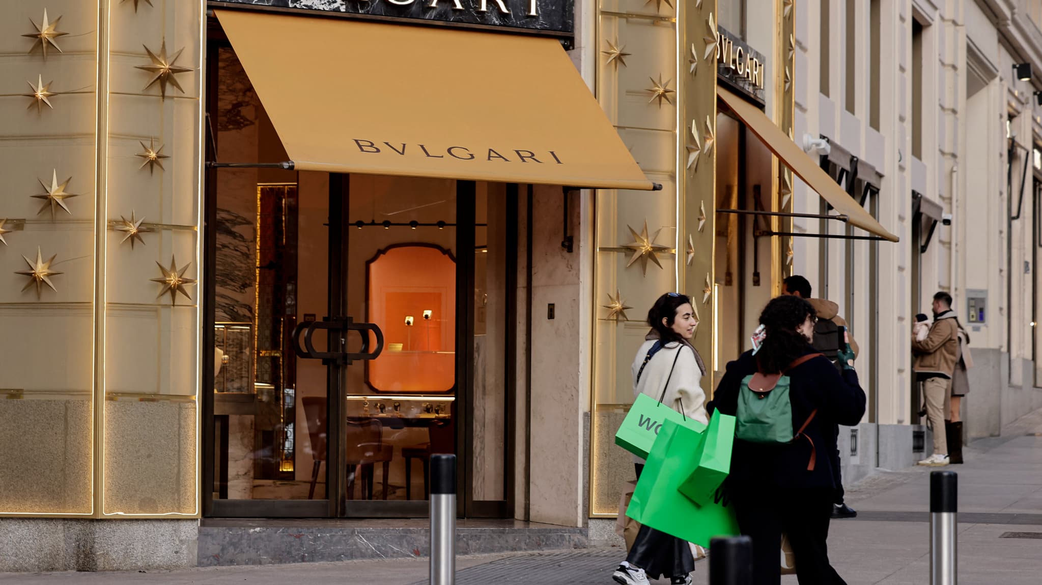La façade d'une boutique Bulgari