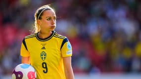 Kosovare Asllani avec la Suède lors de l'Euro 2022.