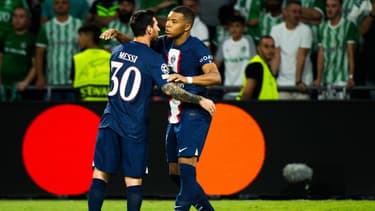 Lionel Messi et Kylian Mbappé (PSG), le 14 septembre 2022