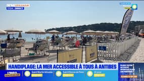 À Antibes, la plage de la Salis est accessible aux personnes handicapées