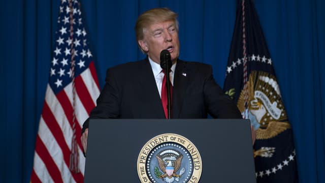 Donald Trump annonce des frappes américaines en Syrie, le 6 avril 2017.
