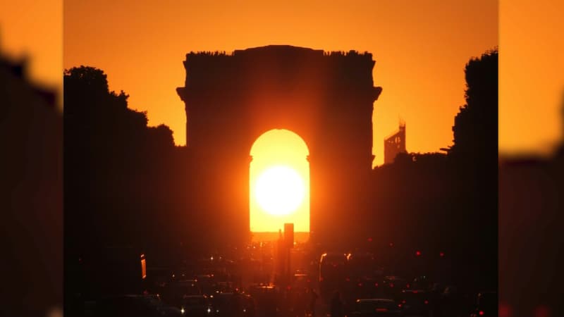 Le soleil se couchera dans l'axe de l'Arc de triomphe ce soir. 