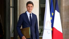 Le Premier ministre Gabriel Attal à la sortie de l'Elysée, le 16 juillet 2024 à Paris