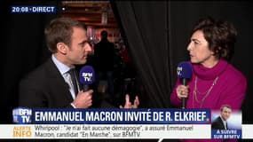 Emmanuel Macron face à Ruth Elkrief