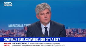 Drapeaux palestiniens sur les mairies: "C'est le symbole d'une alliance entre des mouvements de gauche et même de gauche radicale et des mouvements islamistes", estime Gilles Platret, maire divers droite de Chalon-sur-Saône
