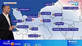 Météo Normandie: un jeudi pluvieux, jusqu'à 21°C à Caen