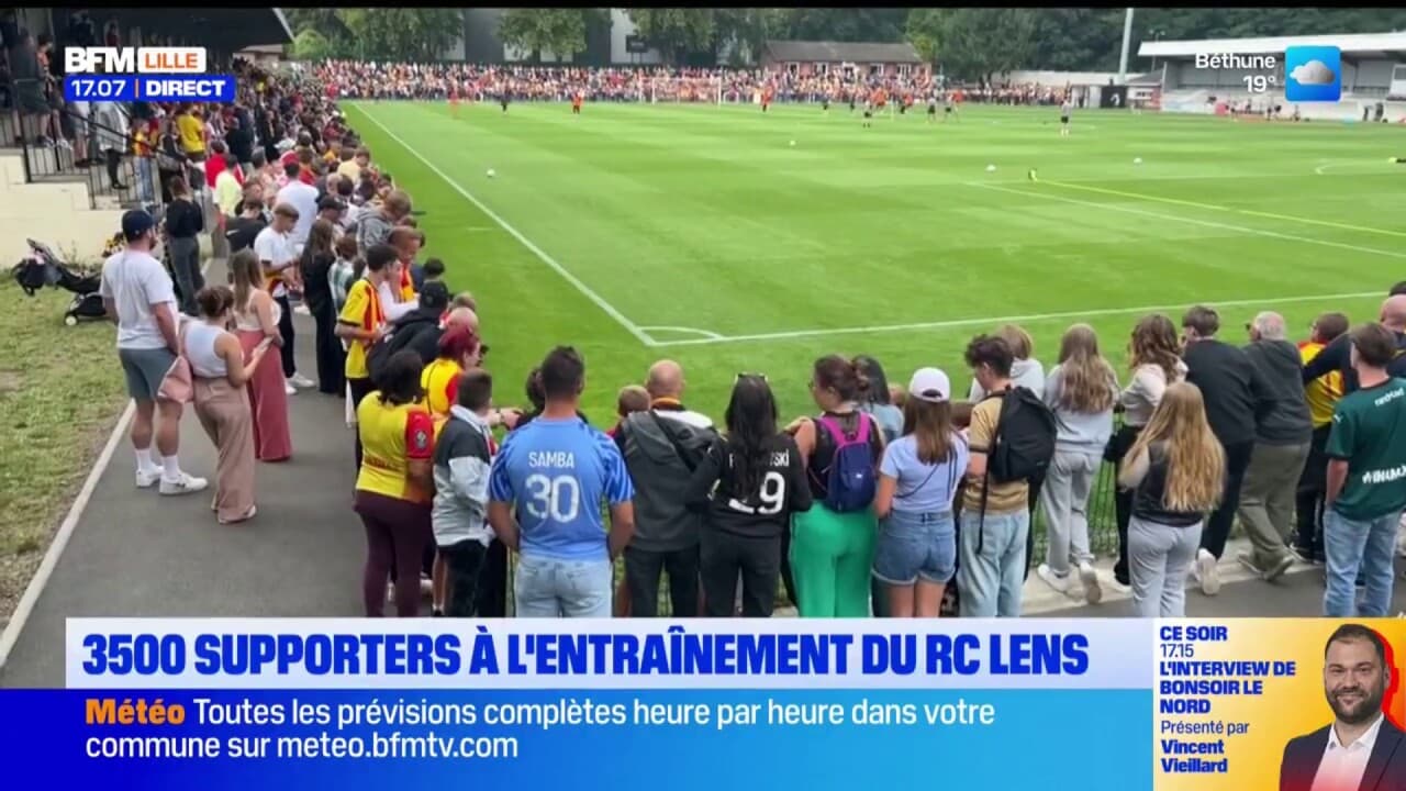 3.500 supporters présents à l'entraînement du RC Lens