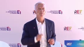 Patrick Martin, le président du Medef, depuis la Ref à ParisLongchamp le 26 aout 2024