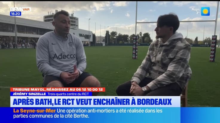 Jérémy Sinzelle : le RCT doit "être conquérant et tenter des choses" à Bordeaux dimanche