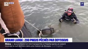 Lyon: plus de 200 pneus repêchés par l'association Odysseus ce samedi