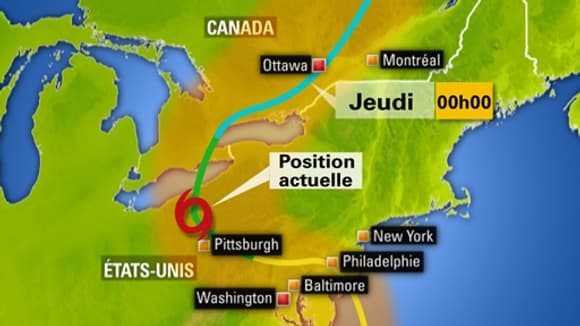 Le cyclone Sandy se dirige vers le Nord. Le cyclone Sandy se dirige vers le Nord.