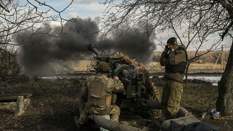 Les soldats ukrainiens à Bakhmout. 