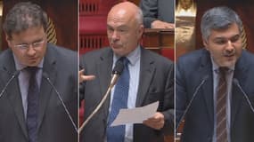 Les UMP Philippe Gosselin et Marc Le Fur ainsi que l'EELV Sergio Coronado sont à la poite de sdébats sur la loi famille.