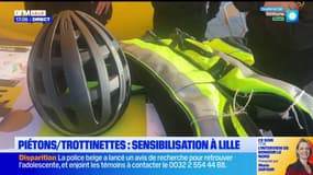 Lille: sensibilisation à la sécurité routière entre cyclistes et piétons