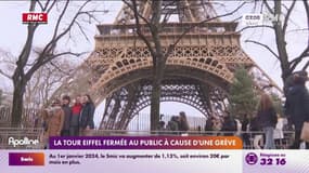 La Tour Eiffel fermée au public à cause d'une grève