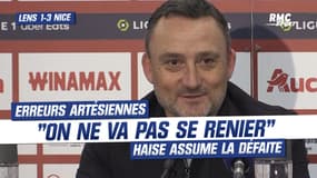 Lens 1-3 Nice: "On ne va pas renier nos principes" Haise assume les erreurs 