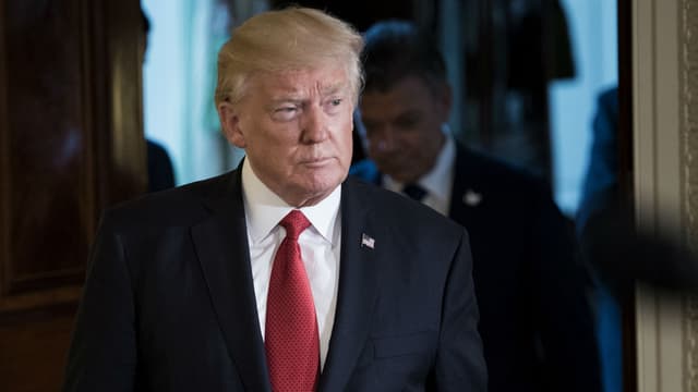 Donald Trump lors d'une conférence de presse à la Maison Blanche, le 18 mai 2017