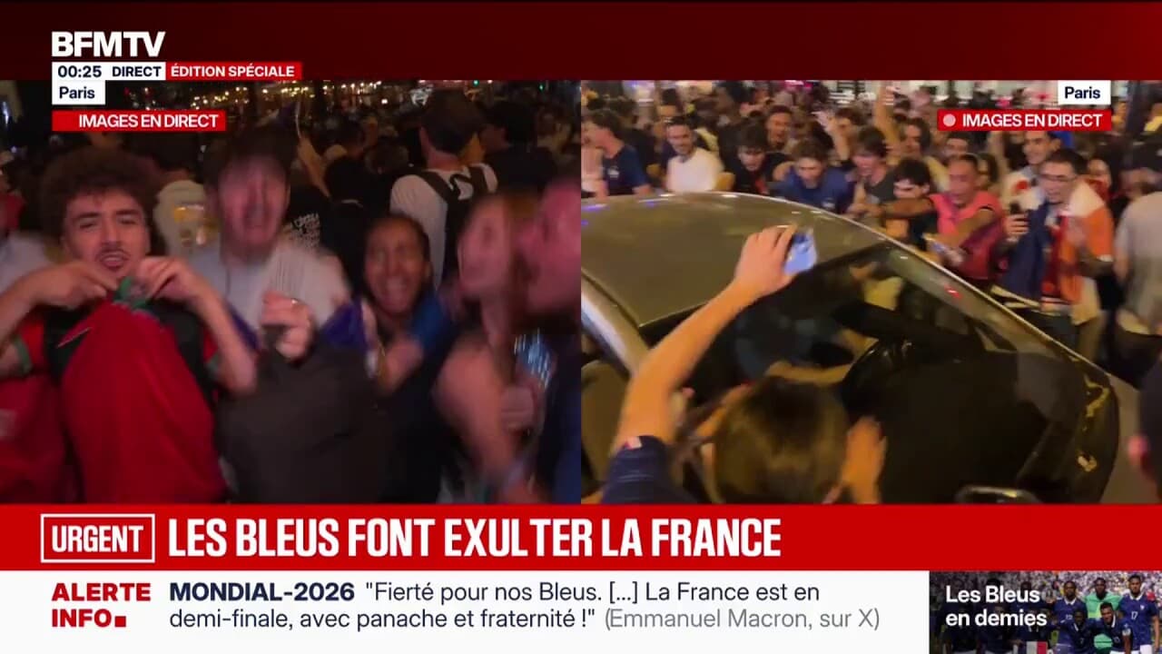 Après la qualification, les supporters exultent dans les rues de Paris