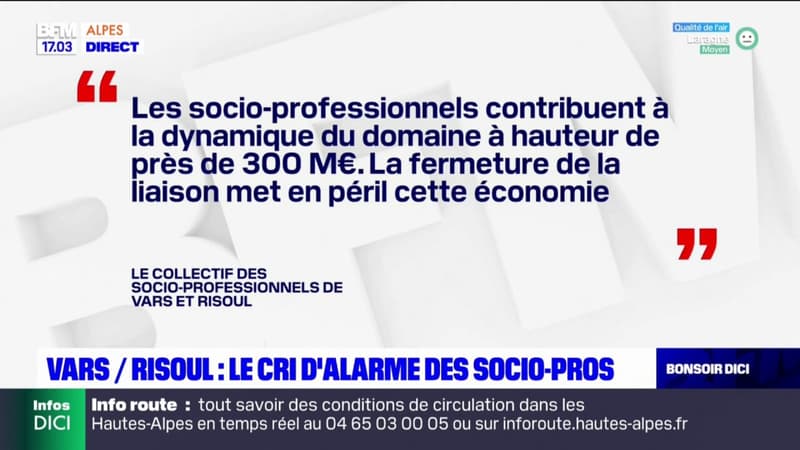 Liaison entre Vars et Risoul: le cri d'alarme des socio-professionnels