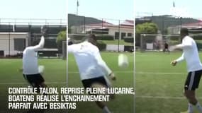 Contrôle talon, reprise pleine lucarne, Boateng réalise l'enchainement parfait avec Besiktas