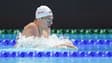 Léon Marchand sur 400m 4 nages lors des championnats du monde, le 3 août 2025 à Singapour