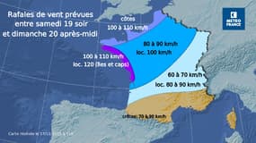 De fortes rafales de vent sont attendues ce week-end sur le nord-ouest du pays. 