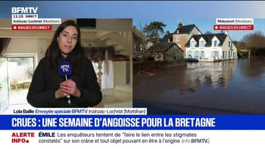 Inondations en Bretagne: à Inzinzac-Lochrist, les agents de la mairie et des réservistes citoyens viennent en aide aux habitants sinistrés