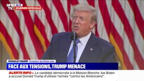 Donald Trump menace de "déployer l’armée" en cas d’échec d’un retour au calme