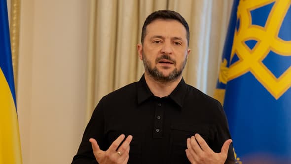 Volodymyr Zelensky lors d'une conférence de presse le 27 septembre à Kiev sur l'invasion russe de l'Ukraine