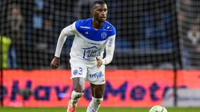 Boubakar Kouyaté avec l'Estac, au Havre le 27 janvier 2020