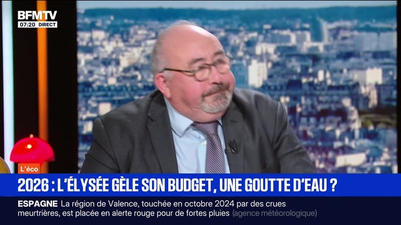 BFM Ã©co : 2026, l'Ã‰lysÃ©e gÃ¨le son budget, une goutte d'eau ? - 29/09