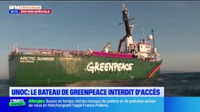 Unoc: le bateau de Greenpeace interdit d'accès