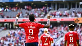 Jonathan David buteur avec Lille le 20 août 2023 en Ligue 1