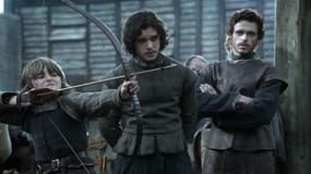 Richard Mdden, Kit Harington et Isaac Hempstead-Wright "Game of Thrones".